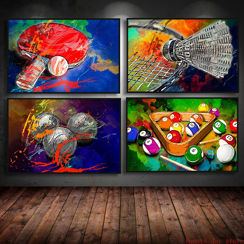 Badminton Photo - Peinture sur toile de tennis de
