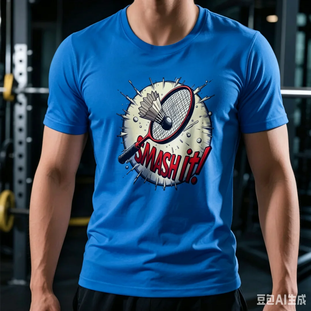T-shirt unisexe à manches cour - Badminton Smash avis et prix